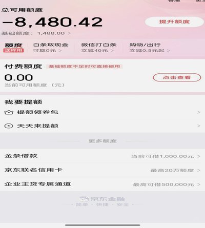 白条消费额度怎么刷出来